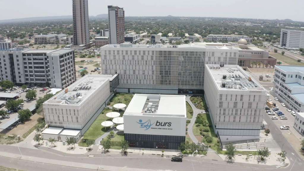 Birds eye view of Botswana Unified Revenue Service Headquaters